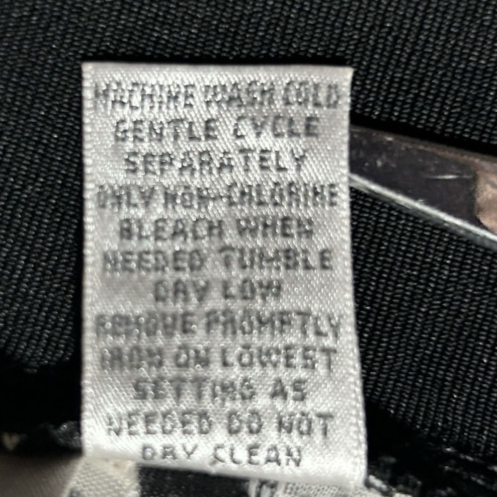 CHICO'S Jacket sz 1 (8/10) Black White Abstract Print Pockets Sporty Lightweight - Picture 9 of 9